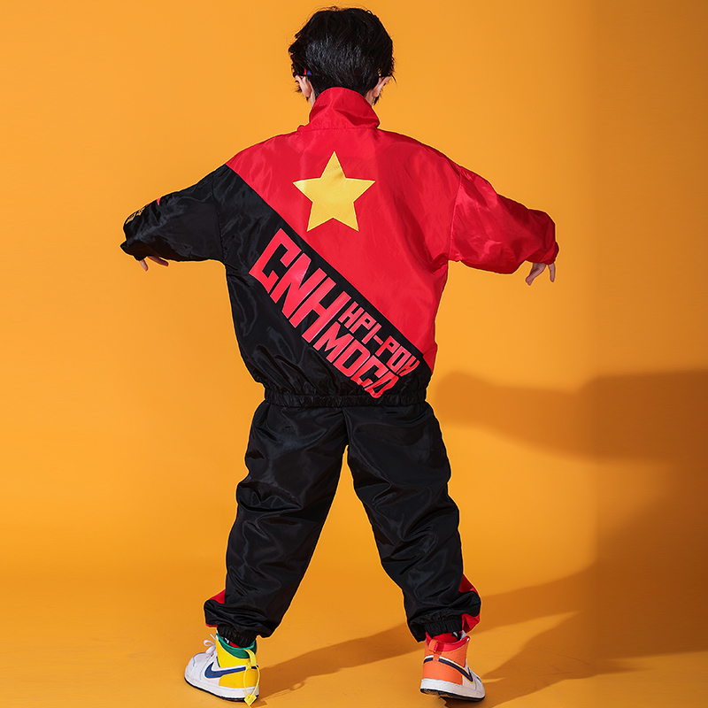 儿童啦啦队演出服装小学生运动会红星闪闪班服男女童街舞嘻哈潮服