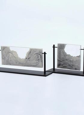 新中式简约铁艺家居工艺品摆件客厅玄关售楼处样板房酒店软装饰品