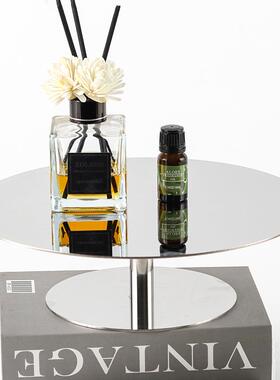 简约轻奢镜面托盘果盘双层水果点心盘样板房酒店餐桌厨房软装饰品