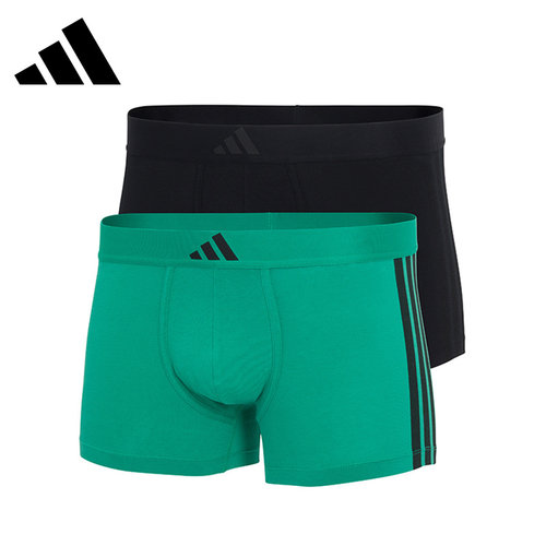 【明星同款】Adidas阿迪达斯男士运动内裤舒适透气排湿速干平角裤 - 图1