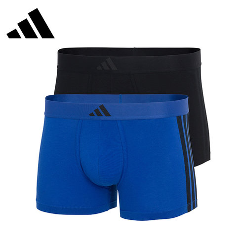 【明星同款】Adidas阿迪达斯男士运动内裤舒适透气排湿速干平角裤 - 图0