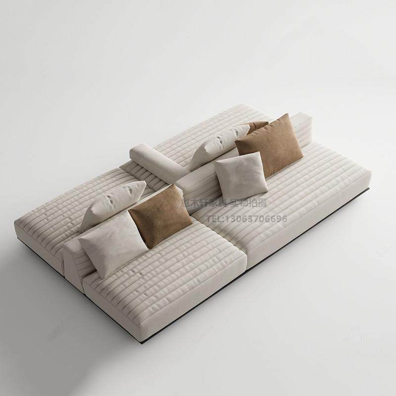 双面背靠背皮布沙发别墅大平层模块沙发现代简约酒店中岛横厅卡座,淘宝优惠券,粉丝福利购,淘宝优惠卷