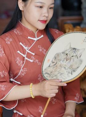 天然琥珀蜜蜡手串女俄料满蜜飘花原矿佛珠男波罗的海文艺单圈手链