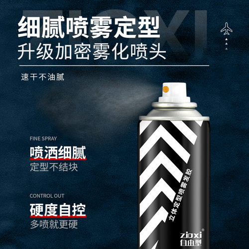 新款 发胶喷雾小瓶男士定型干胶持久发蜡便携旅行装可上飞机高铁 - 图1