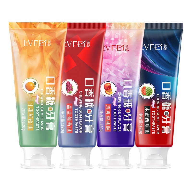 口香糖水果味清新气口腔护理去黄亮白无氟护龈净白牙膏3年吕妃 - 图3