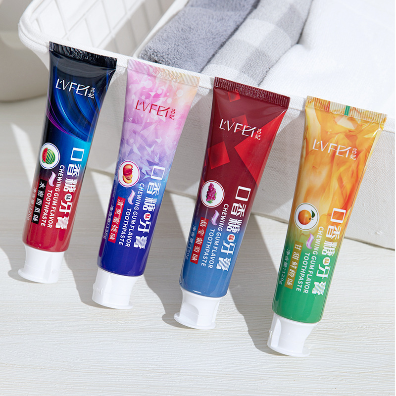 口香糖水果味清新气口腔护理去黄亮白无氟护龈净白牙膏3年吕妃 - 图0