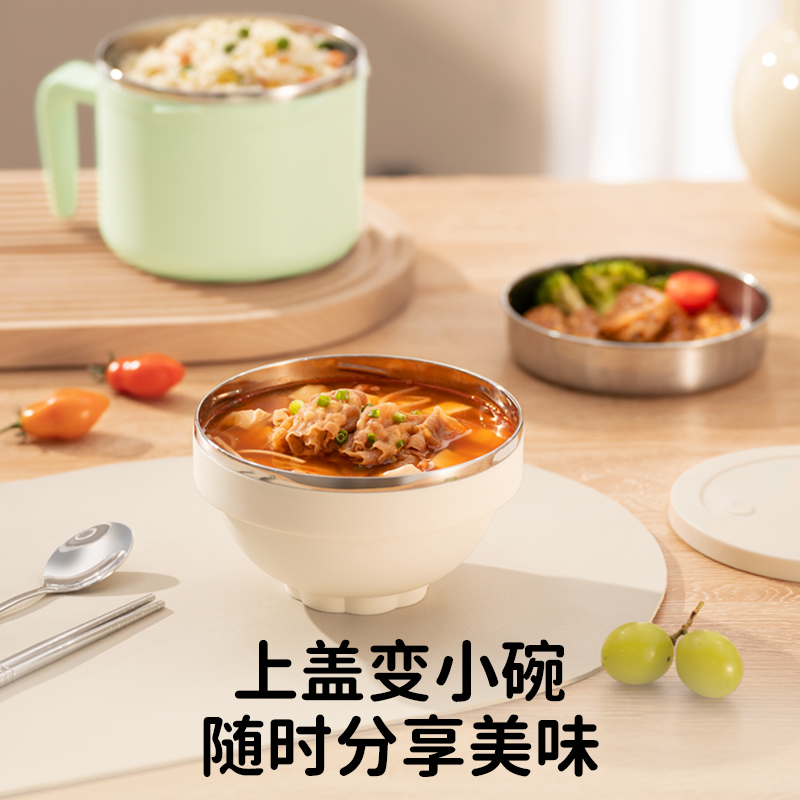 苏泊尔304不锈钢3层便当饭盒上班族学生专用快餐泡面碗餐盒