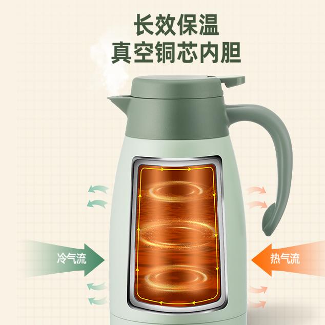 苏泊尔保温壶家用304不锈钢学生办公室大容量保温暖热水壶开水瓶