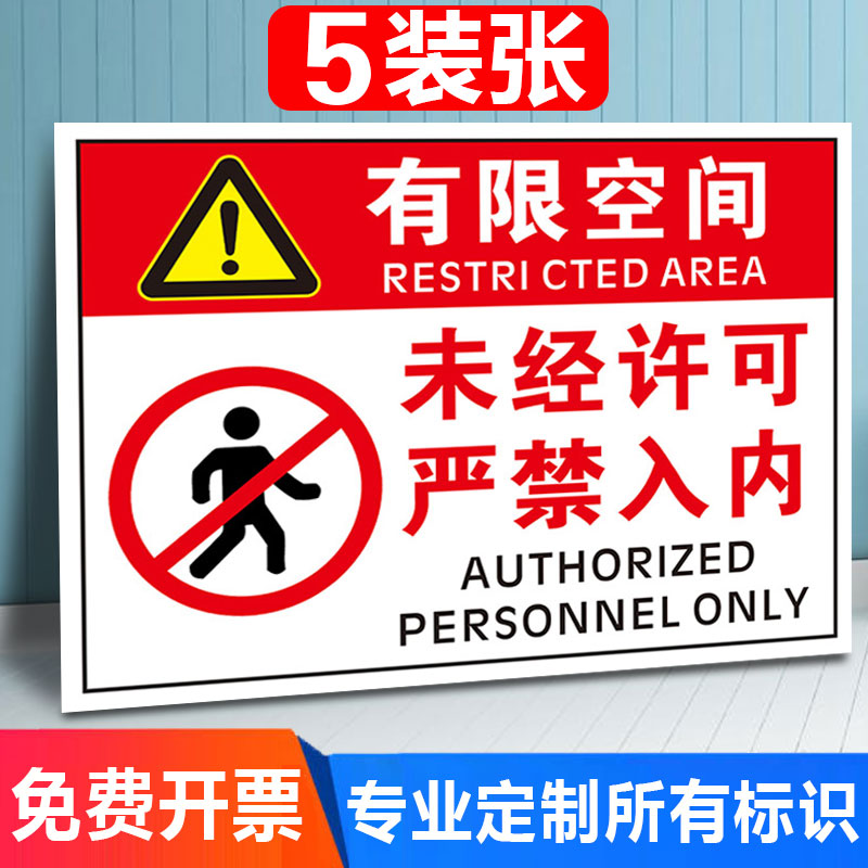 有限空间安全告知牌警示牌标识牌受限空间作业操作指示牌贴纸安全风险点告知牌职业危害告知卡警告广告标志牌 - 图1