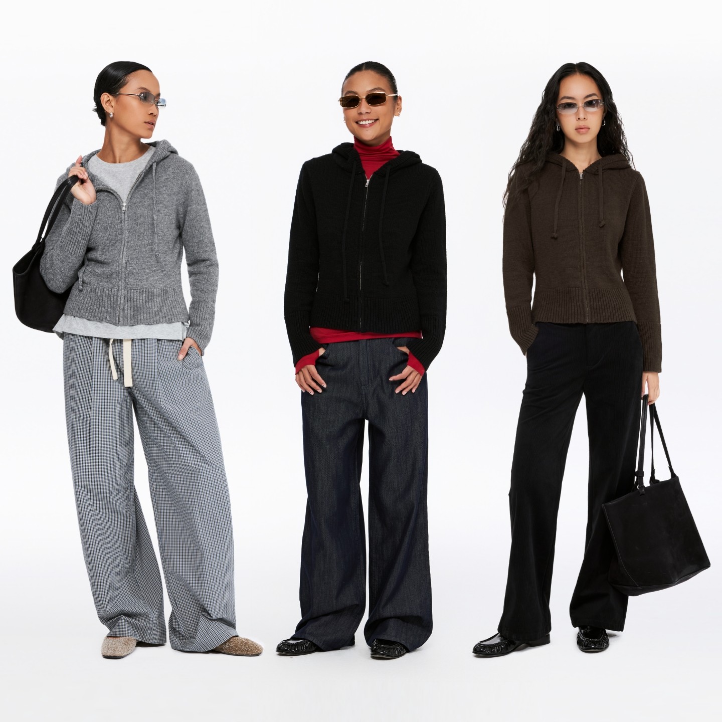 oneup绵羊毛拉链连帽毛衣外套女秋冬季慵懒收腰修身粗针针织开衫,淘宝优惠券,粉丝福利购,淘宝优惠卷