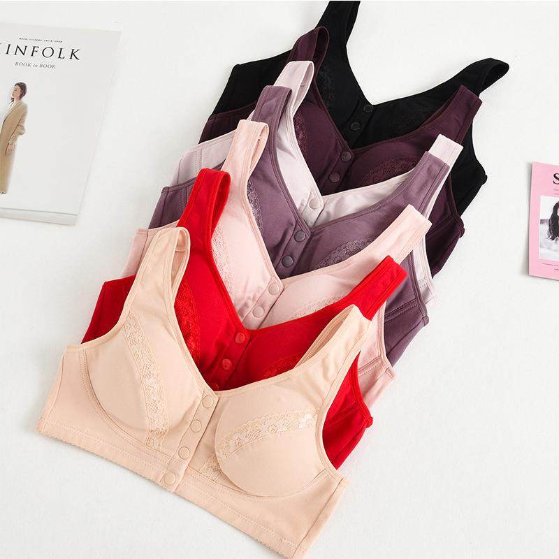 新款无钢圈加大码前扣妈妈内衣中老年文胸蕾丝边背心瑜伽孕妇胸罩,淘宝优惠券,粉丝福利购,淘宝优惠卷