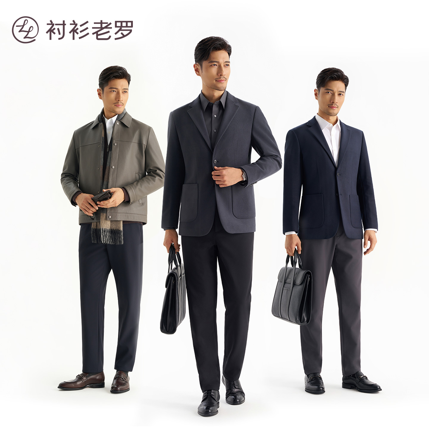 衬衫老罗[出行十一号]2025年冬羊毛羽毛绒底保暖休闲裤259B1C801N - 图0