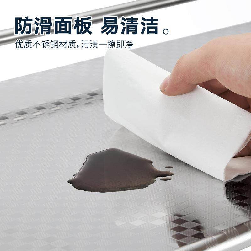 不锈钢厨房置物架落地多层收纳架家用微波炉烤箱储物用品调料架子,淘宝优惠券,粉丝福利购,淘宝优惠卷