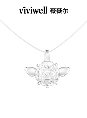 VIVIWELL羽翼玫瑰时尚气质项链