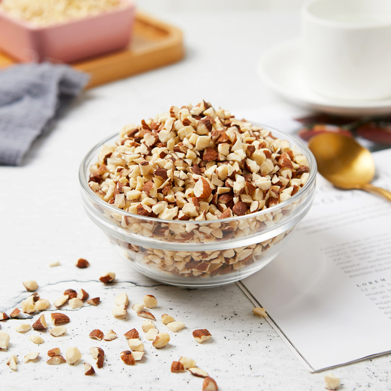 原味熟杏仁碎粒扁桃仁巴坦木生巴达木巴旦木碎500g坚果碎烘焙专用,淘宝优惠券,粉丝福利购,淘宝优惠卷