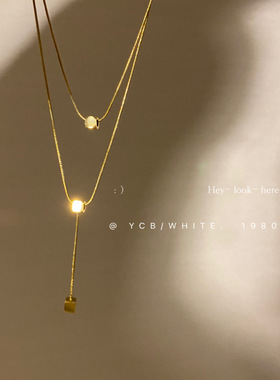 「红茶拿铁」小众双层项链！