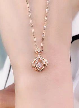 轻奢几何方形项链新款小众设计短款锁骨链高级大气颈链