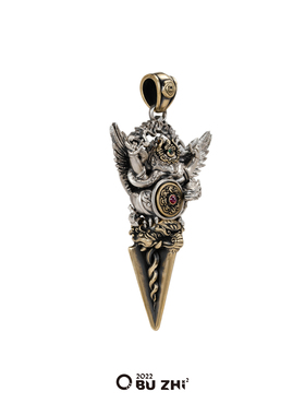 不止不只925银大鹏鸟金刚橛吊坠