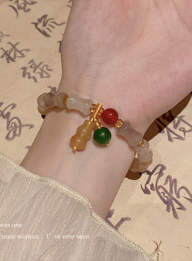 竹节手链女古风仙气新中式闺蜜二人高颜值学生党森系女生小众配饰