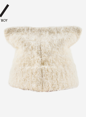 BOY BY BOY26秋新款白色针织帽男女情侣休闲简约时尚帽子潮
