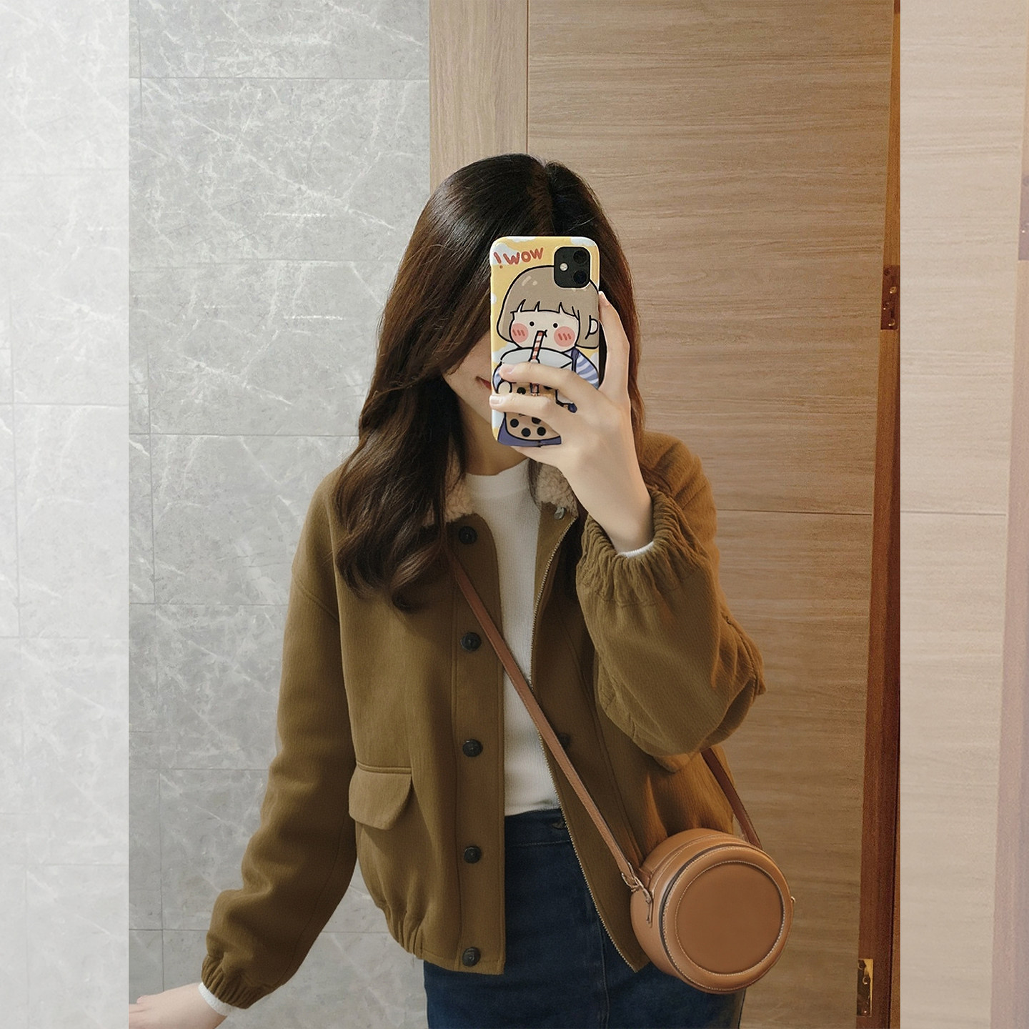 独特漂亮的初冬棕色皮毛一体小香风短款羊羔毛工装夹克外套女加厚,淘宝优惠券,粉丝福利购,淘宝优惠卷