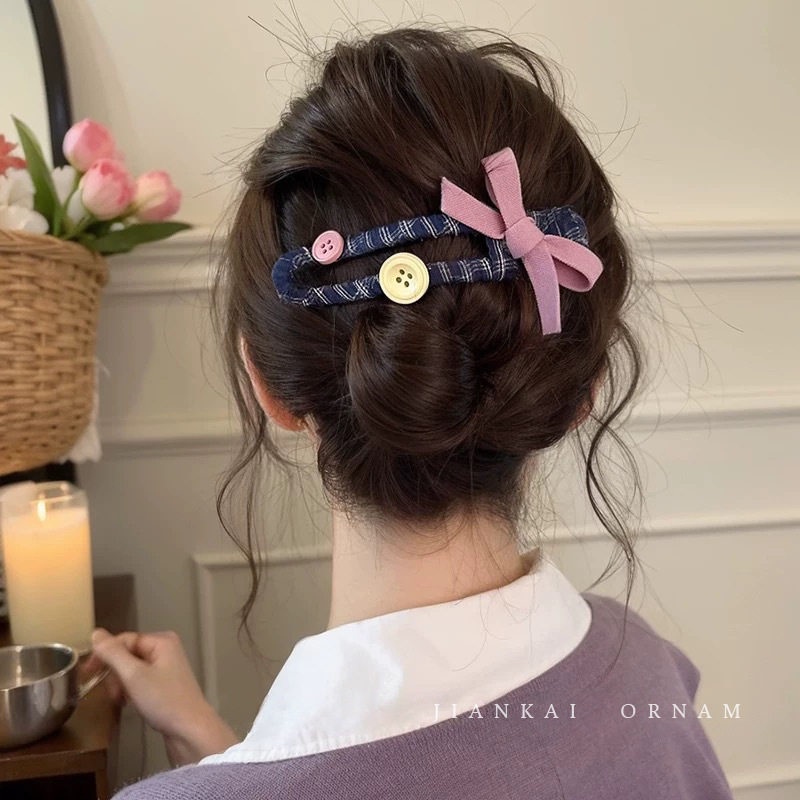可爱布艺发夹女高级感抓夹后脑勺盘发神器大号一字鸭嘴夹发卡头饰,淘宝优惠券,粉丝福利购,淘宝优惠卷