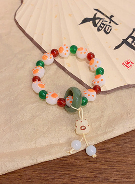 ins风猫爪串珠手链女趣味百搭设计感盘玩手串绕指菩提子手饰批发