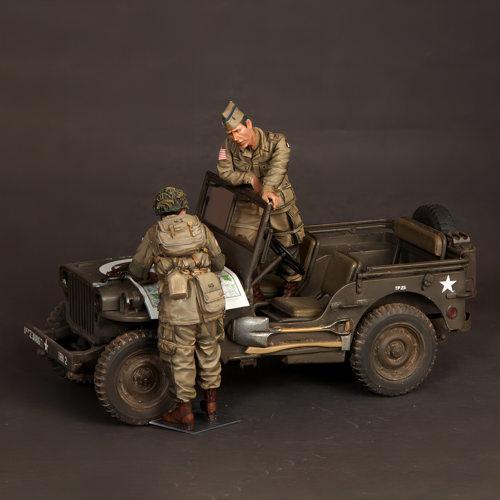 1/35 二战士兵 树脂模型现货手办兵人 军事题材 白模-379C