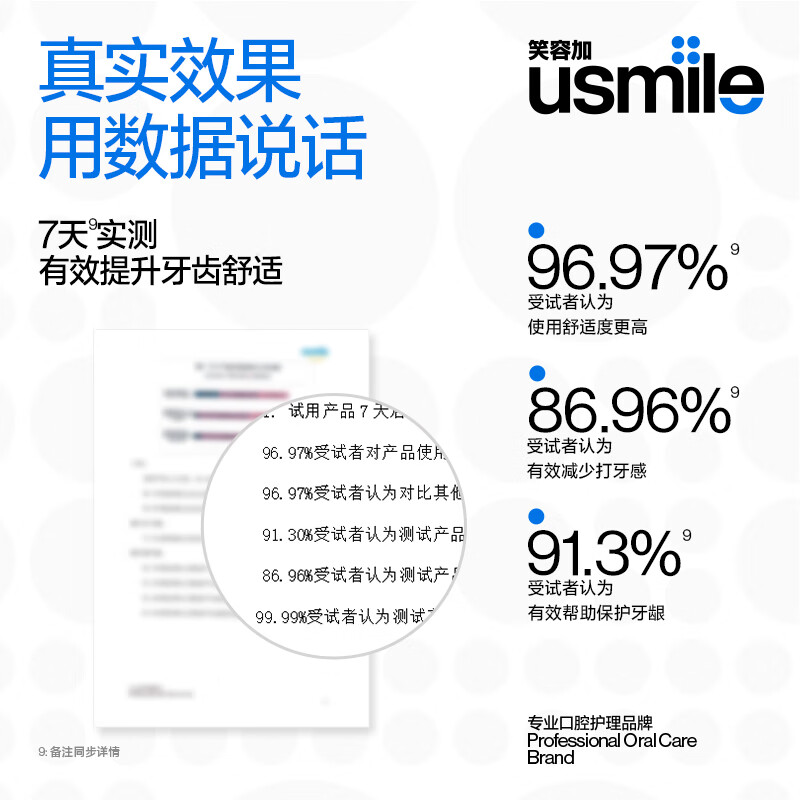 usmile笑容加电动牙刷头通用替换头褪色刷丝官方正品原装适配刷头 - 图3