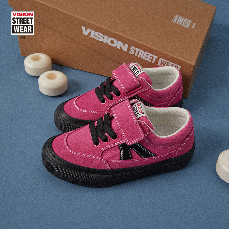 VISION童鞋 STICKY魔术贴低帮帆布鞋滑板鞋秋冬男童女童运动鞋,淘宝优惠券,粉丝福利购,淘宝优惠卷
