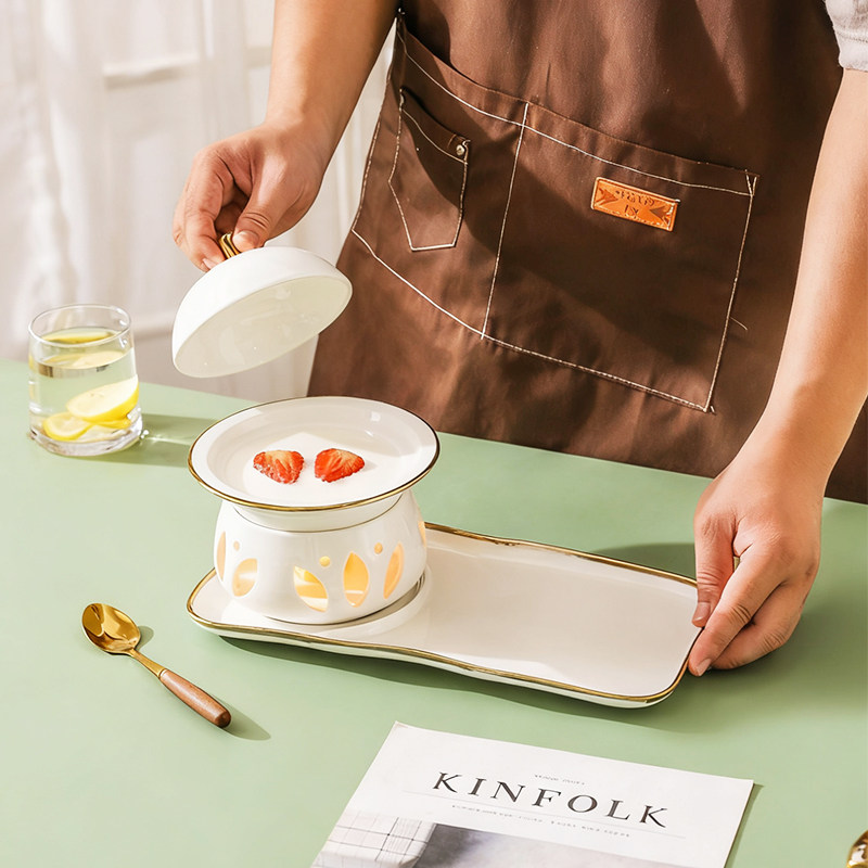 美容院养生粥碗燕窝碗精致高级美容院点心餐具甜品碗银耳羹碗