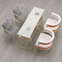 Beauty Chia Chair Marble Medecor Table Metal Mealliga Table Suit Medecor Chair Small Single Double Trio Medecor Combination