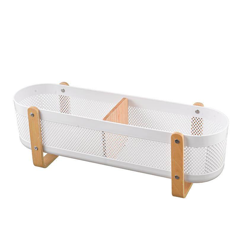 日式创意木柄收纳筐厨房橱柜置物篮手提长方形杂物桌面整理塑料筐,淘宝优惠券,粉丝福利购,淘宝优惠卷