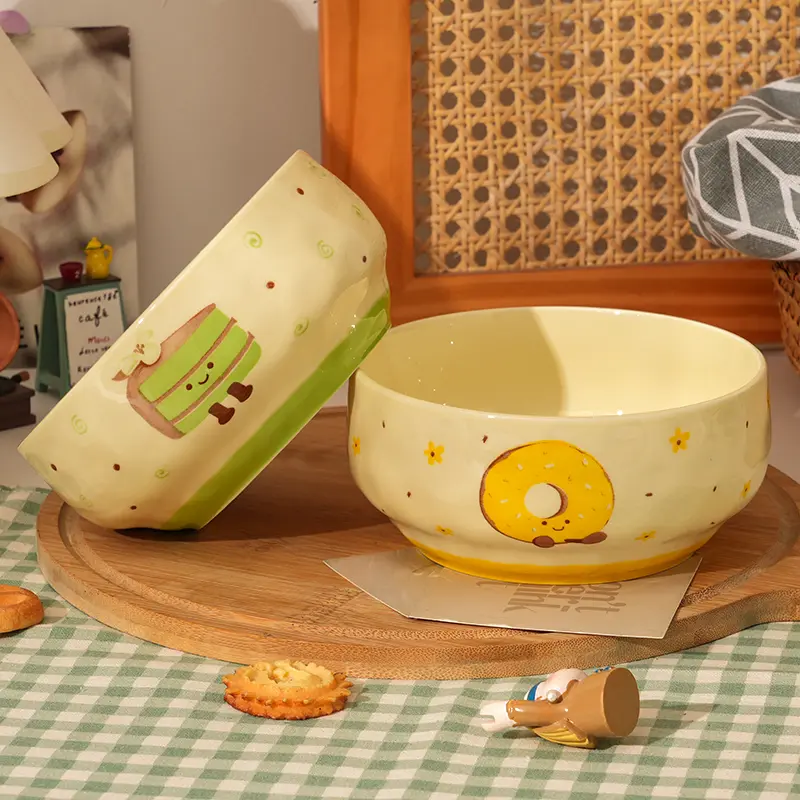 【两个装】茶语甜心6英寸泡面碗陶瓷釉下彩学生宿舍大容量陶瓷碗,淘宝优惠券,粉丝福利购,淘宝优惠卷