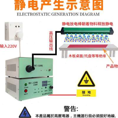 高压静电发生器120KV正负驻极电场覆膜贴标放电静电吸附产生器 - 图1