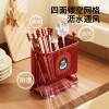 Chopstick storage box household high-end new kitchen countertop tableware spoon chopstick cage drainable water grid storage rack