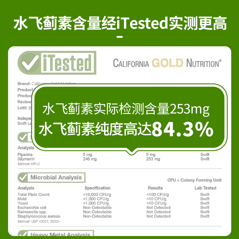 【保税】CGN水飞蓟6重草本护肝奶蓟胶囊熬夜加班肝养护120粒 - 图1