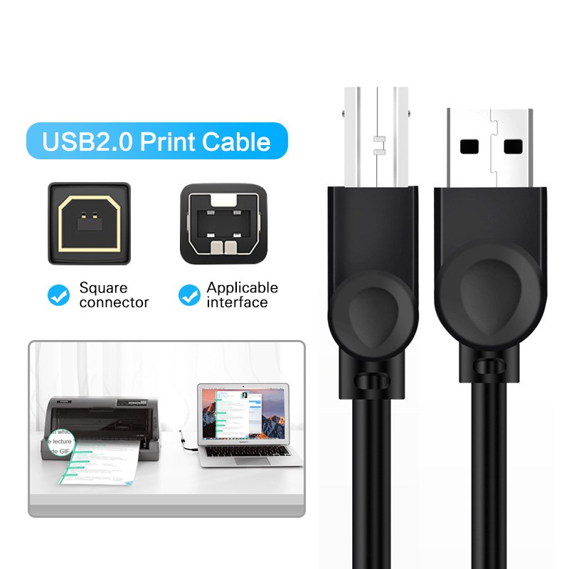 USB 2.0 Printer Cable 1m 3m Male to Male USB Type A to B Cor - 图0