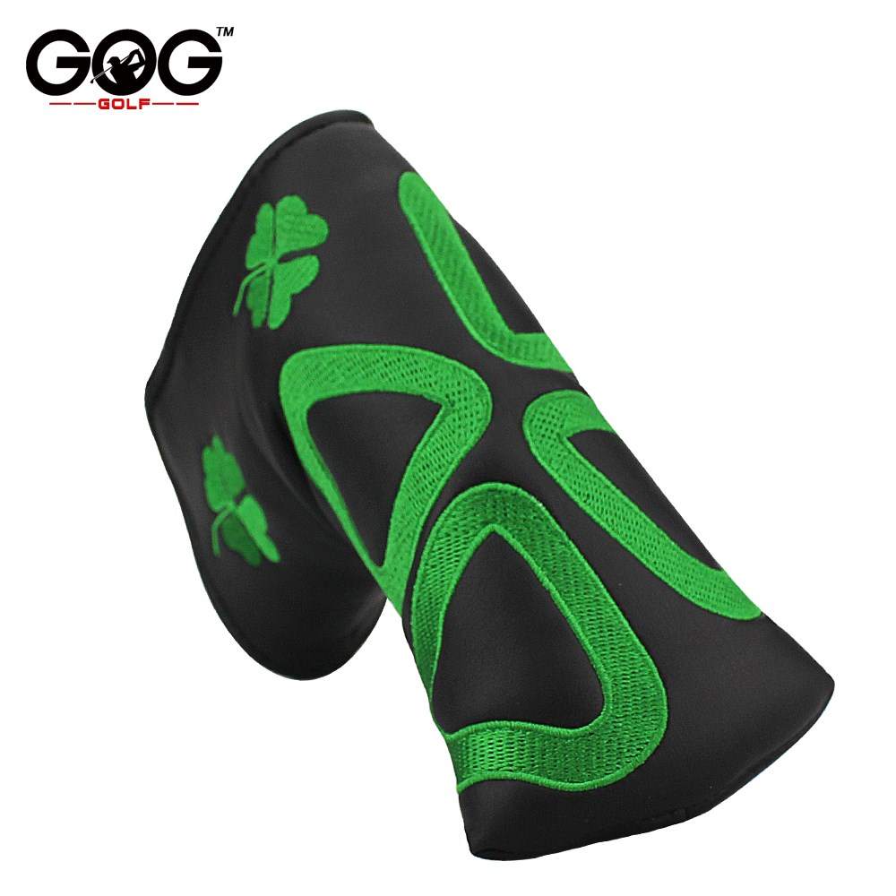 New golf putter cover headcover lucky grass PU cover For Bla - 图1
