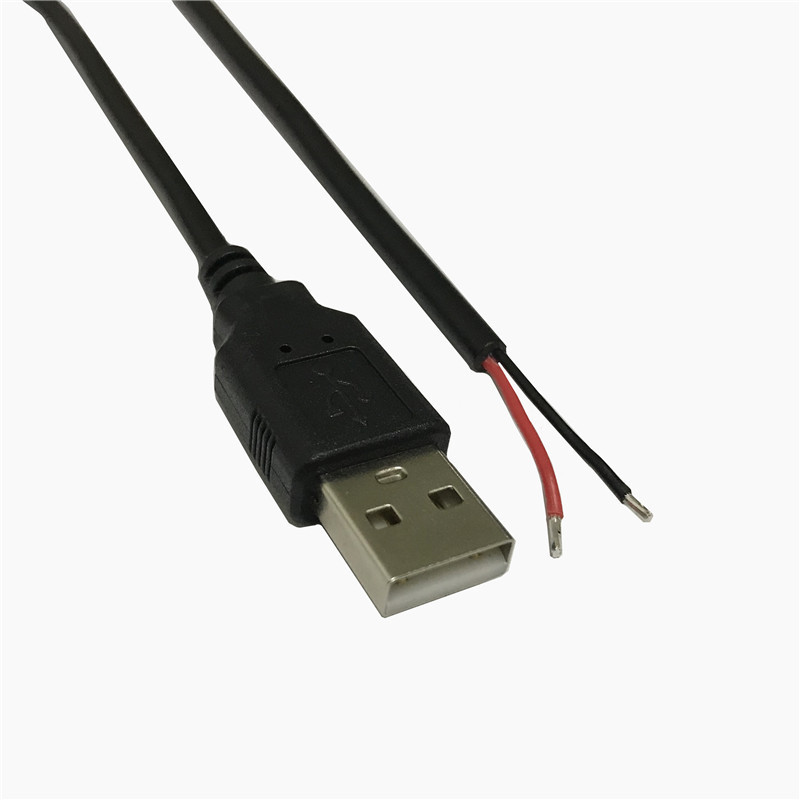 0.5 Square USB Male Head Line 2 Core Data Power Supply Charg-图3