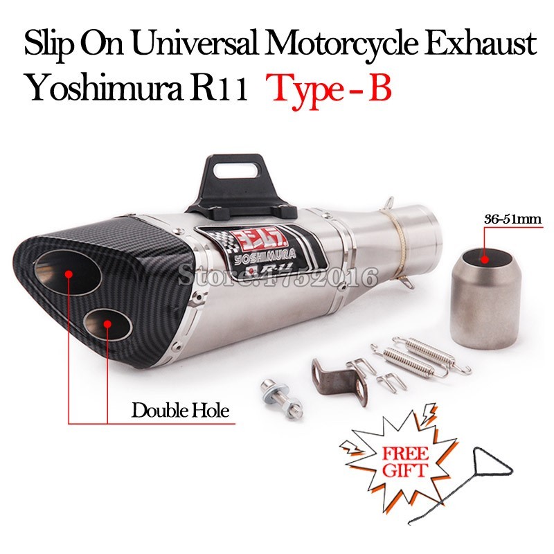 51MM niversal Motorcycle Exhaust Pipe Yoshimura R11 Modified - 图3