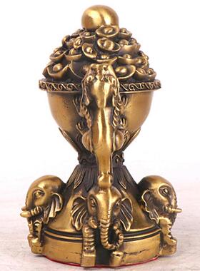 杨铜记 创意礼品摆件 铜聚宝盆 新款四象大象聚宝盆 四象聚宝