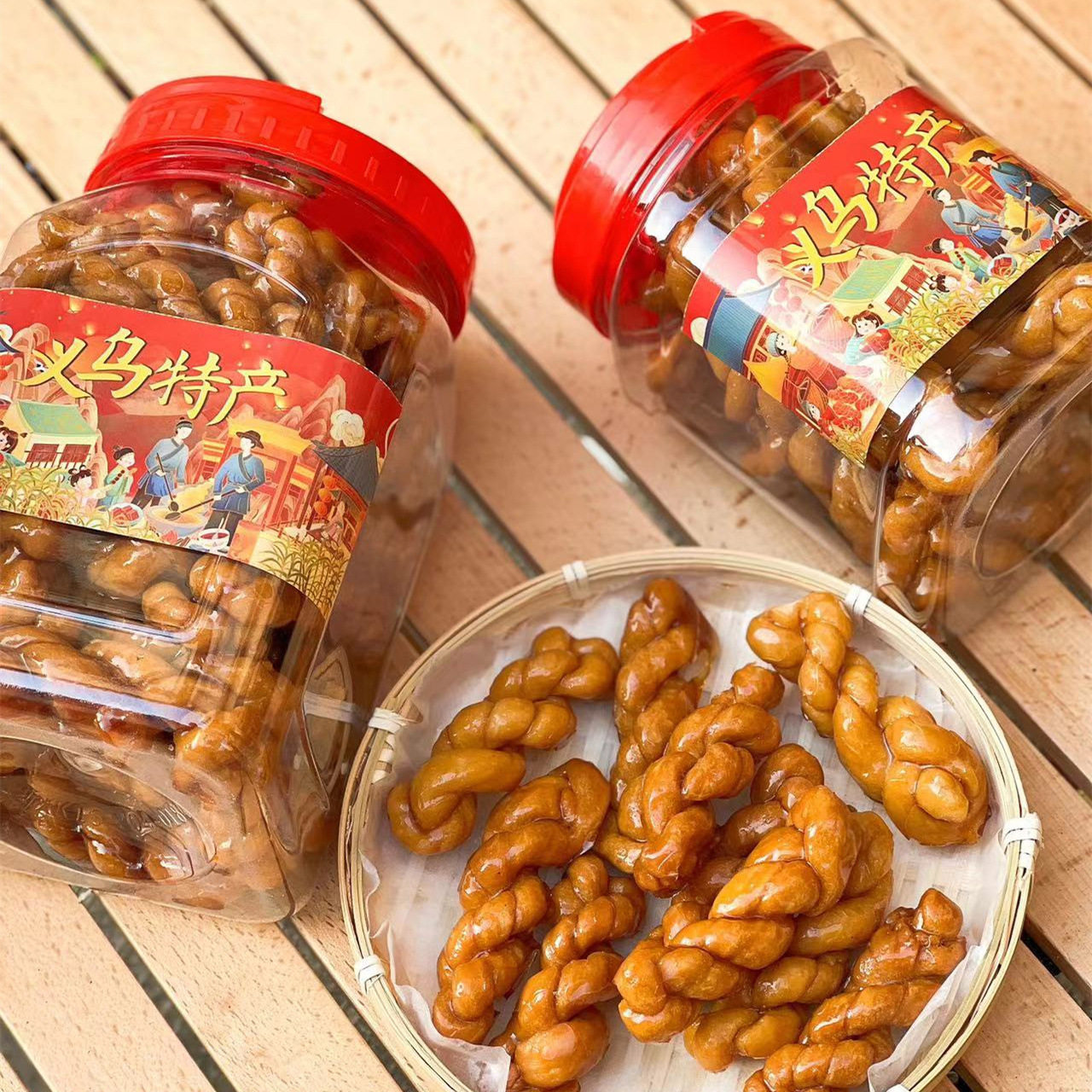 正宗义乌特产红糖麻花1斤2斤3斤桶装 拔丝不粘牙,淘宝优惠券,粉丝福利购,淘宝优惠卷