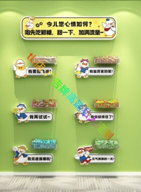 糖果补给站墙贴公司休闲角装饰
