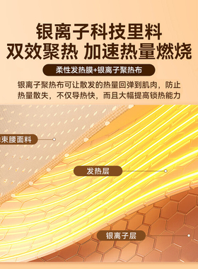 腰部按摩仪健身EMS脉冲全燃美塑仪微电流加热敷运动暴汗按摩腰带