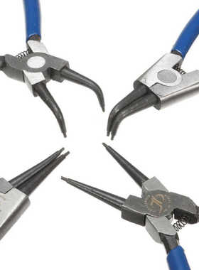 4pcs 6'' Circlip Plier Internal Straight Bent Tips P