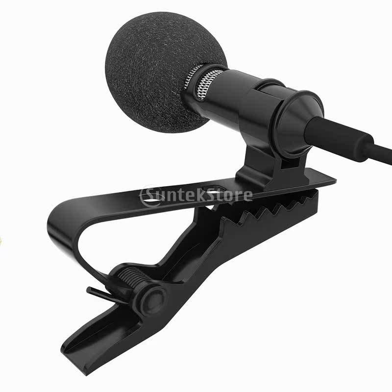 3.5mm Clip on Mini Lapel Lavalier Microphone for iPhone Comp-图3