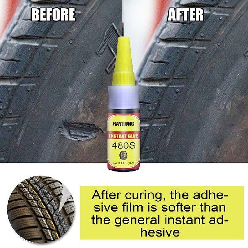 480S Liquid Instant Car Tire Repair Glue Fast Repair Rubber - 图2