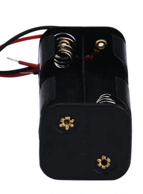 2-slot 4 x AA Battery Back To Back Holder Case Box With Wire