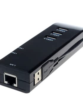 3 Ports USB 3.0 Hub + 1000M Gigabit Ethernet Network Lan Ada